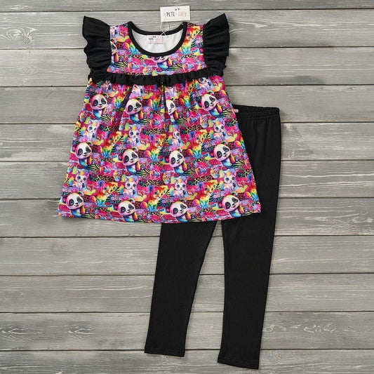 Pre-Order Neon Nostalgia Short Sleeve Pants Set by Pete + Lucy