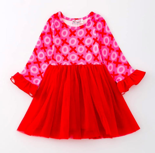 XOXO Tutu Girls Dress by Clover Cottage