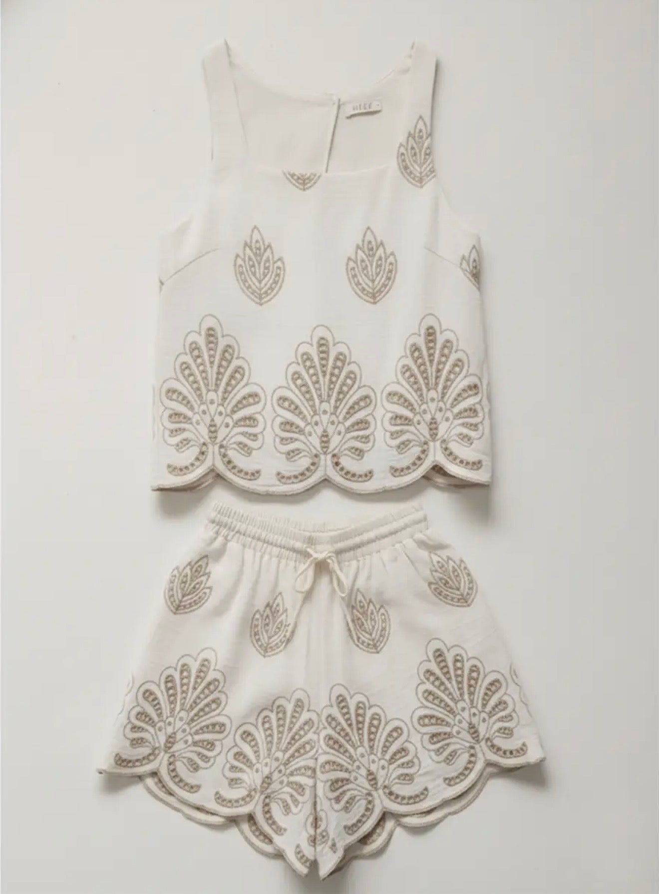 Illa Illa Cotton Embroidered Short Set