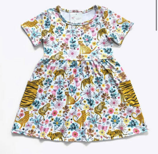 Safari Girls Dress By Clover Cottage