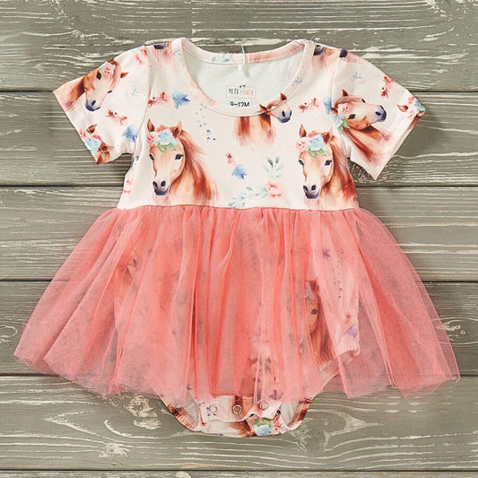 Pre-Order Garden Gallop Infant Romper by Pete + Lucy