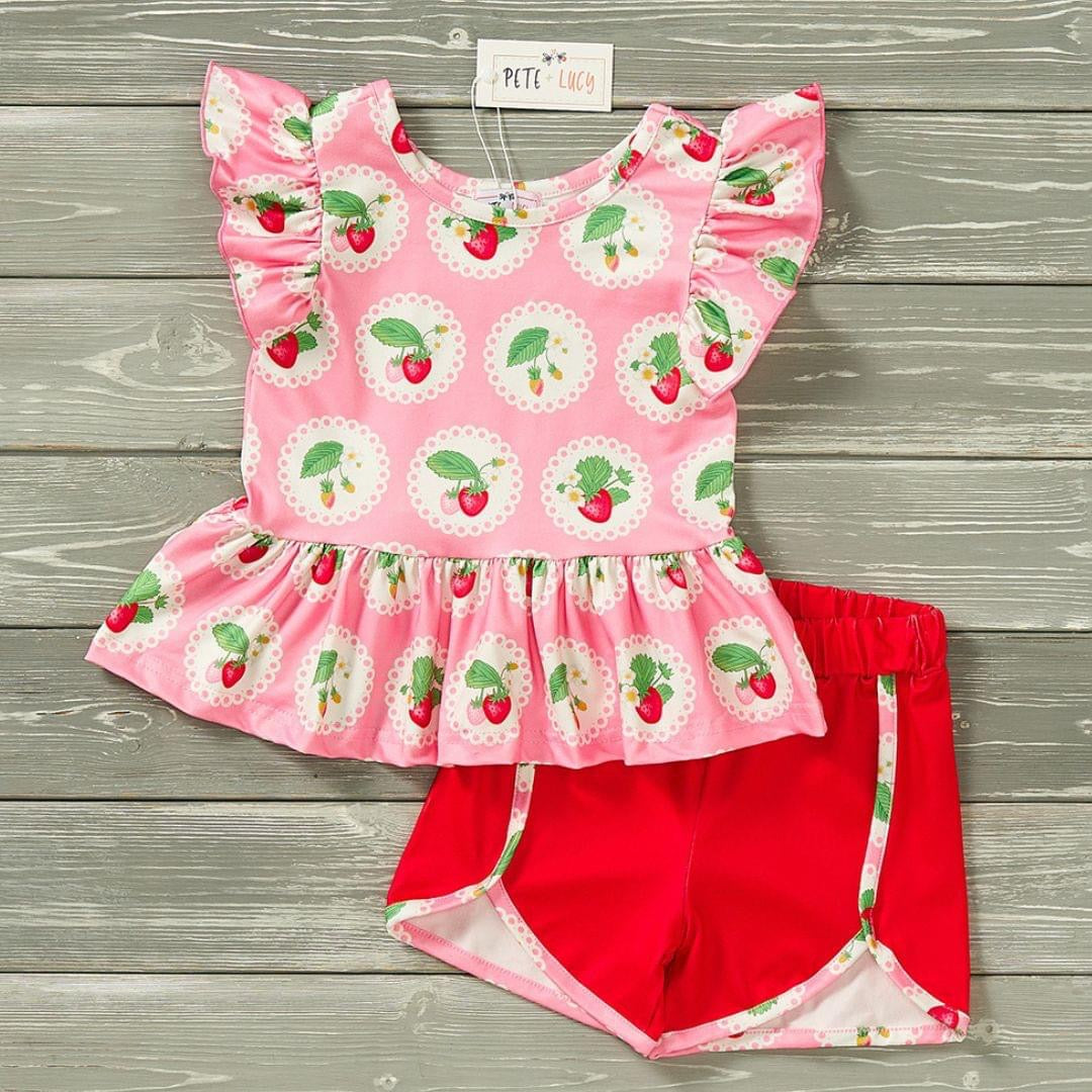 Simply Strawberry Short Set by Pete + Lucy