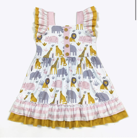 Zoo Days Dress By Clover Cottage