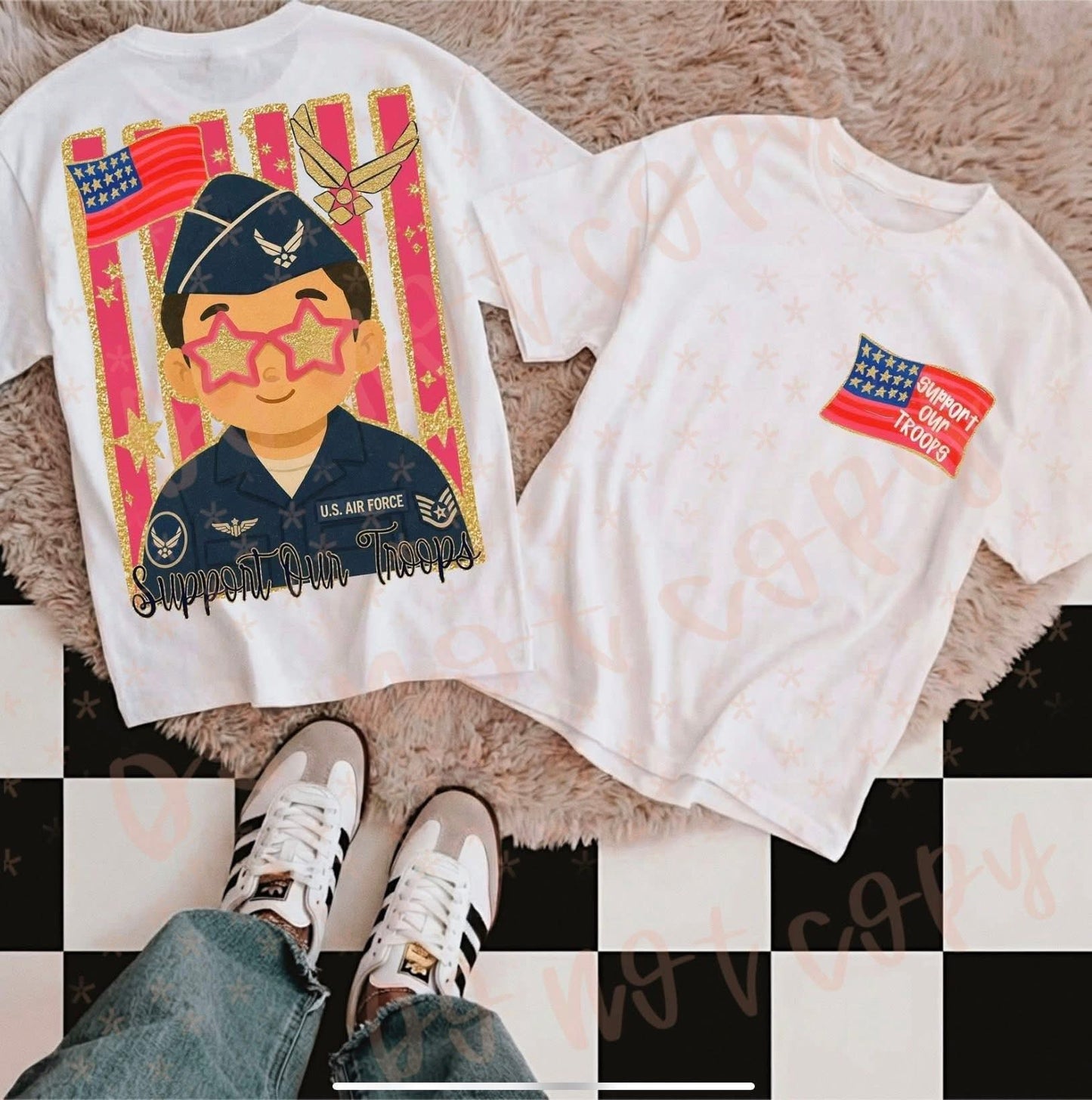 Support The Troops Glitzy Tee (Youth)