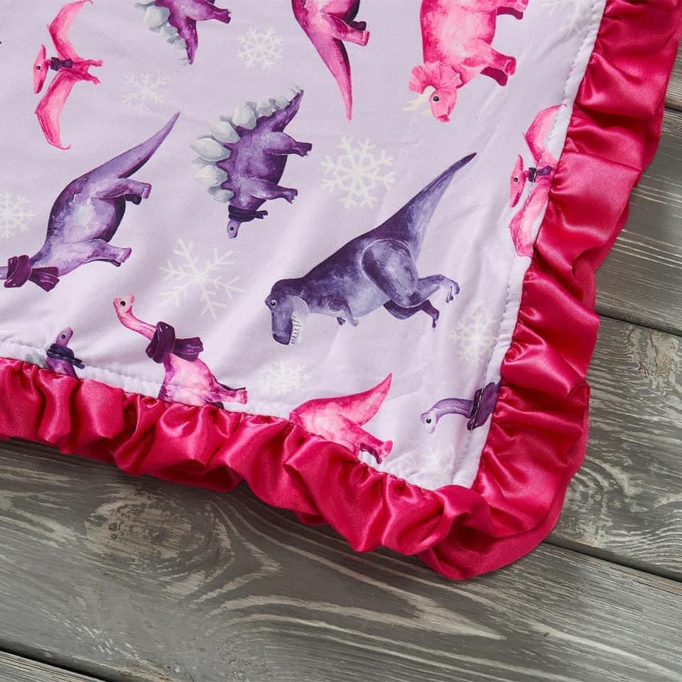 Snowy Dino Blanket by Pete + Lucy