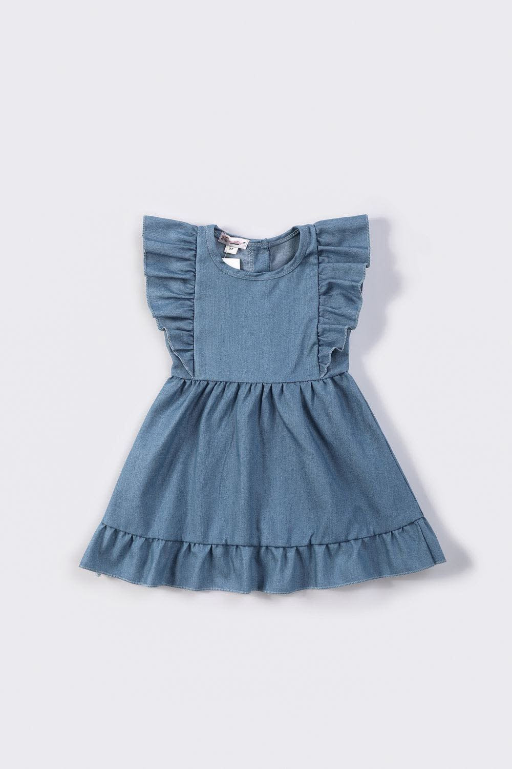 Denim Girls Dress By Clover Cottage