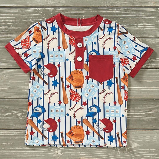 Vintage Baseball Boys Tee By Pete + Lucy
