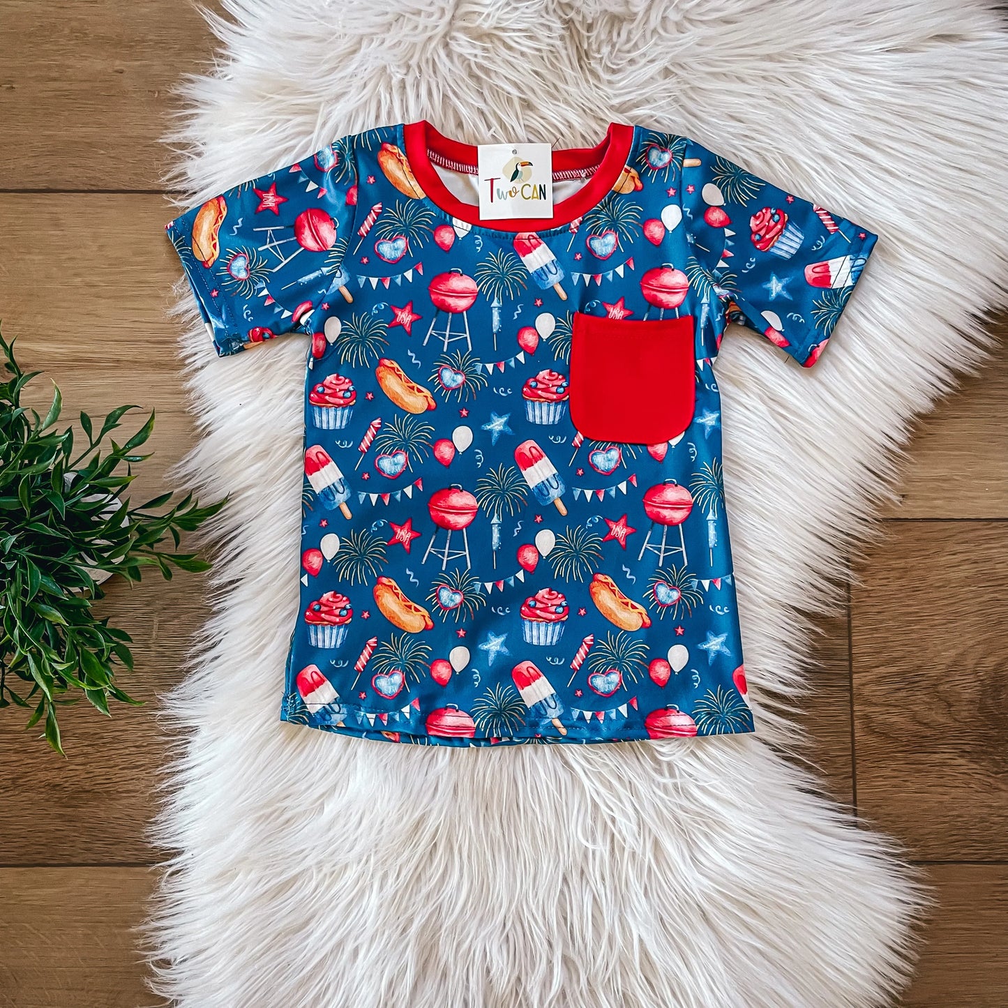 Patriotic Picnic Pocket Tee by TwoCan