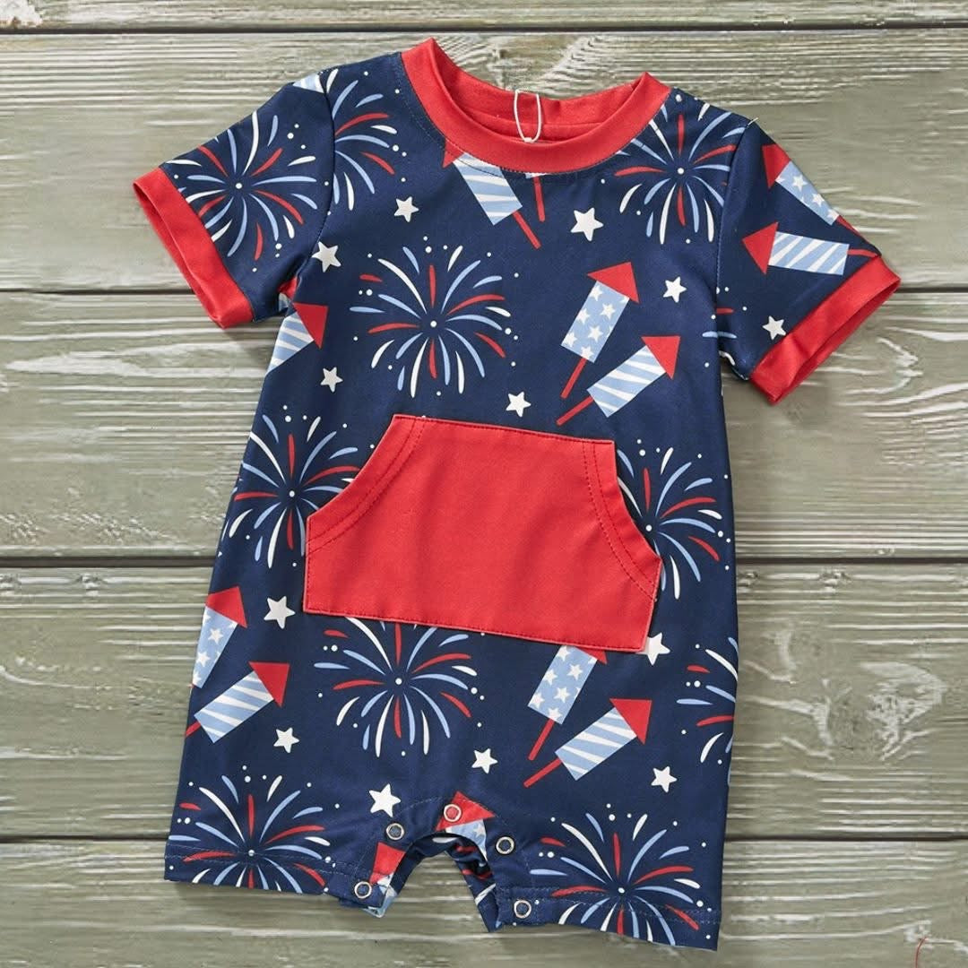 Pre-Order Firecracker Infant Romper By Pete + Lucy