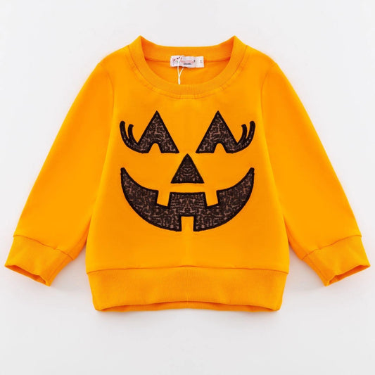 Jack O Lantern Sequin Shirt By Clover Cottage