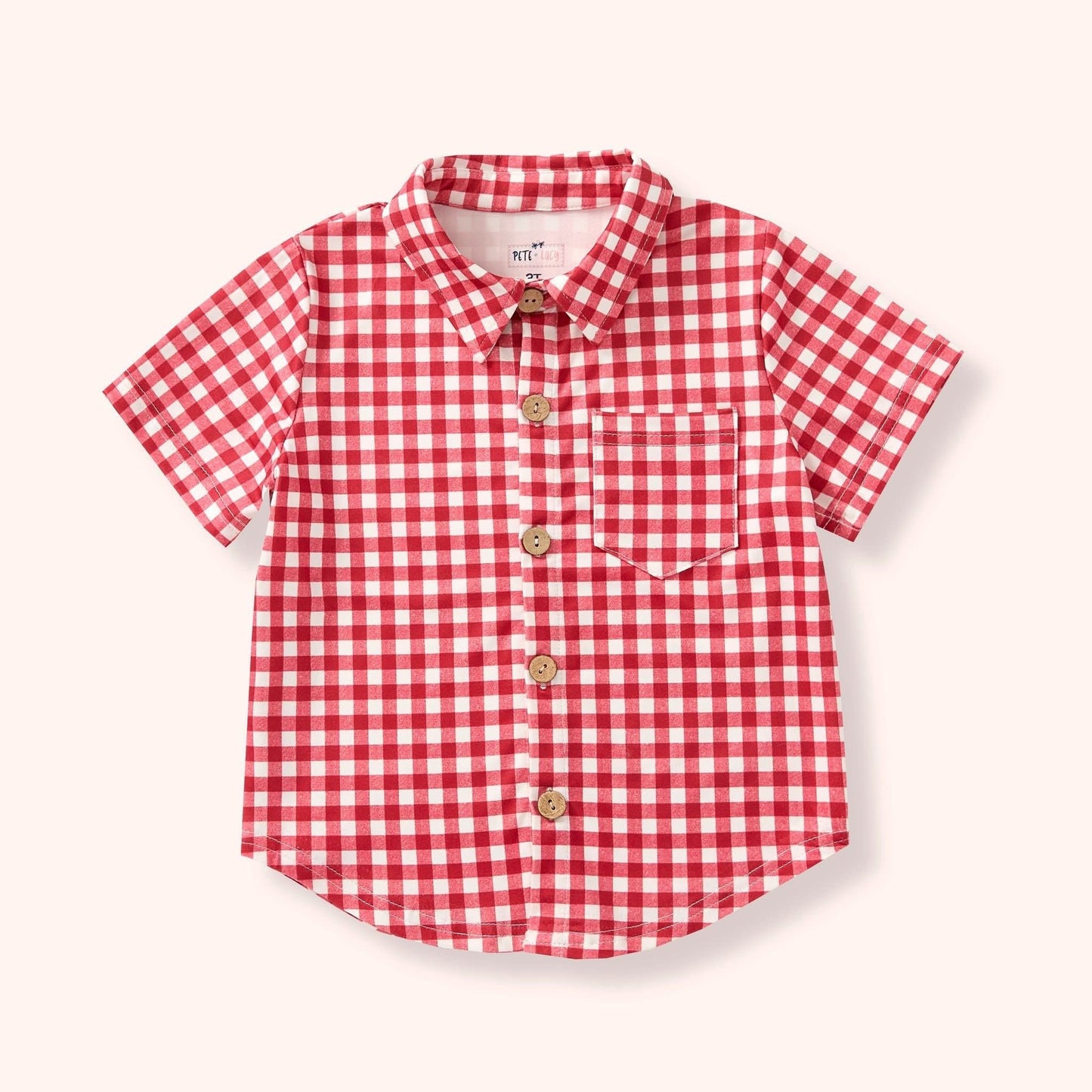 Pre-Order Gingham Picnic Boys Tee By Pete + Lucy