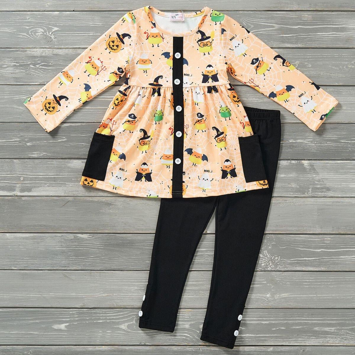 Pre-Order Candy Corn Costume Pants Set (Long Sleeve) by Pete + Lucy