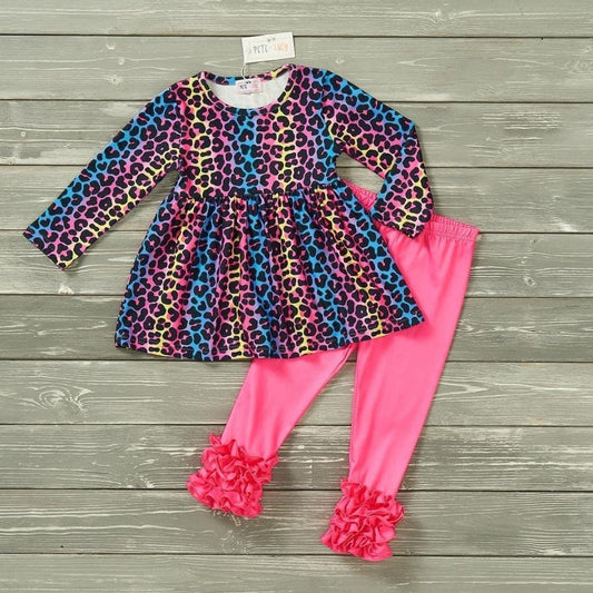 Rainbow Roar Pants Set by Pete + Lucy