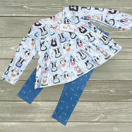 Cool Cows Pants Set by Pete + Lucy