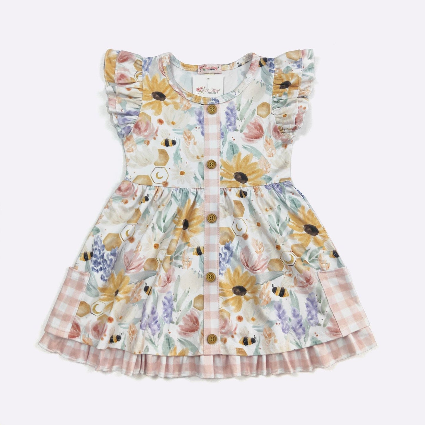 Bee Floral Dress by Clover Cottage