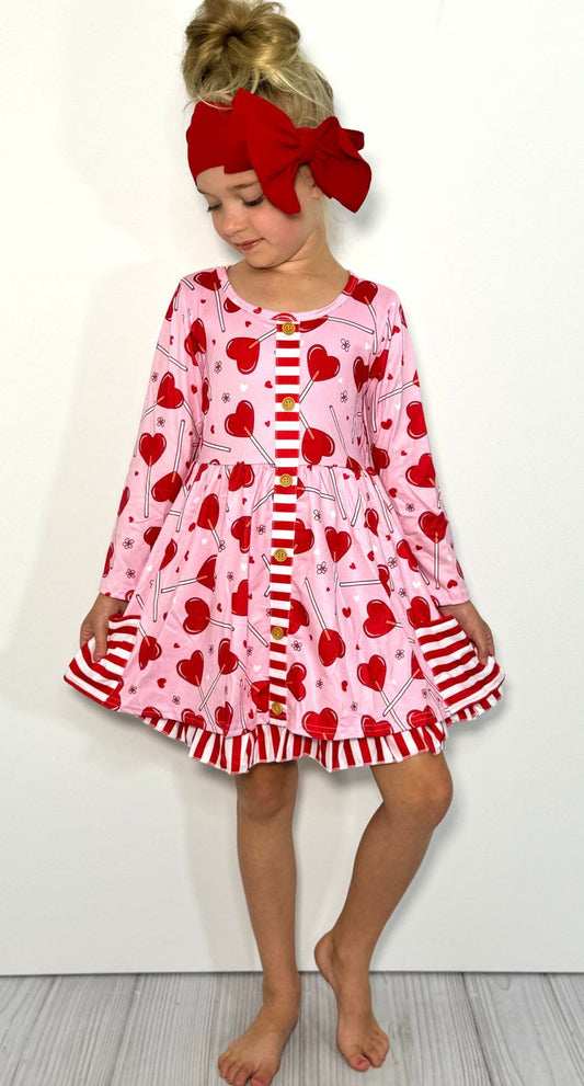 Heart Lollipop Dress by Clover Cottage