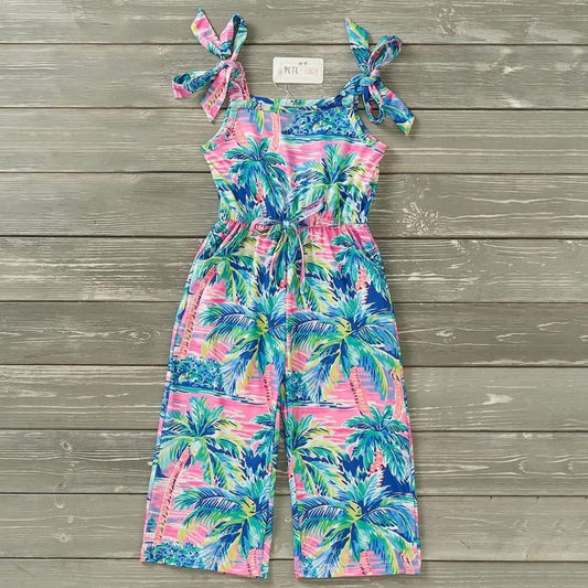 Pre-Order Palm Paradise Jumpsuit (Girls) By Pete + Lucy