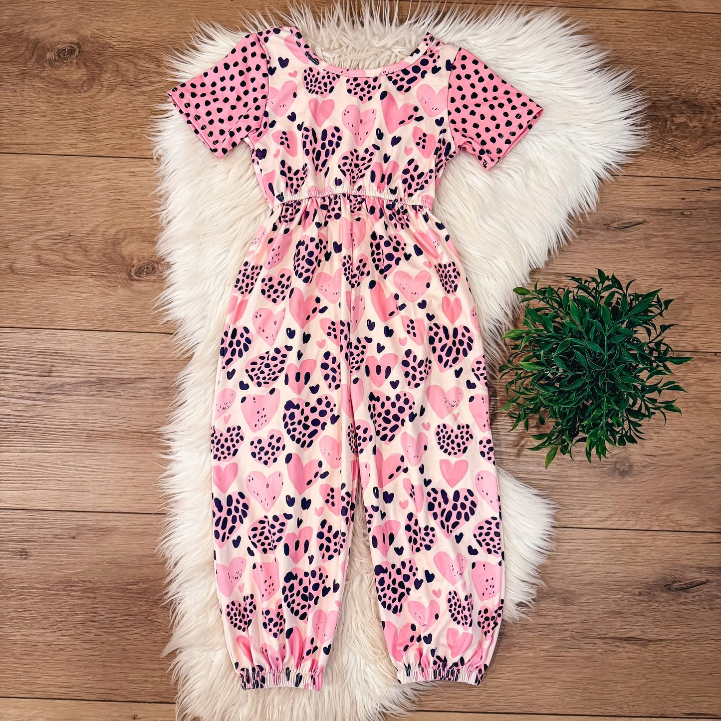 Leopard Hearts Jumpsuit By TwoCan