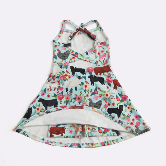 Farm Floral Athletic Dress By Clover Cottage