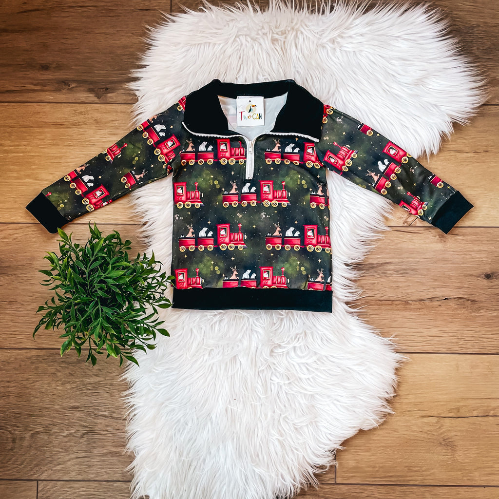 Christmas Train Quarter Zip by TwoCan