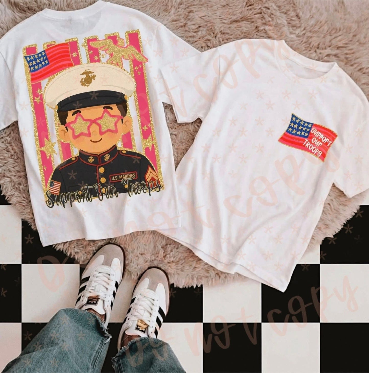 Support The Troops Glitzy Tee (Youth)