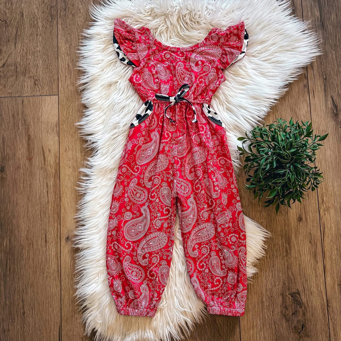 Red Bandana Jumpsuit by TwoCan