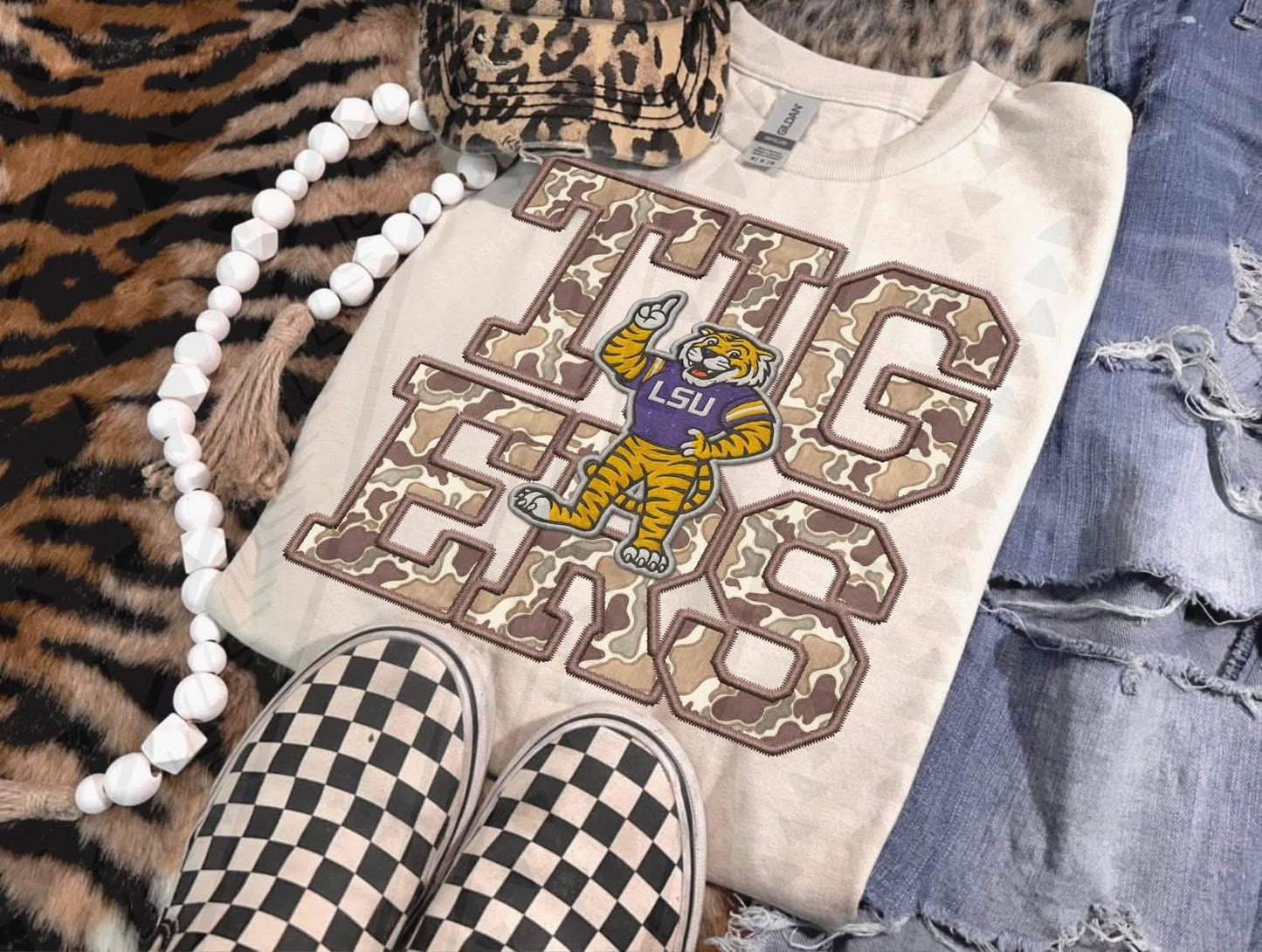 Camo Mascot Adult Long Sleeve