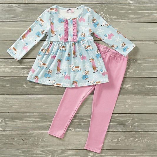 Frosty Paws Pants Set by Pete + Lucy