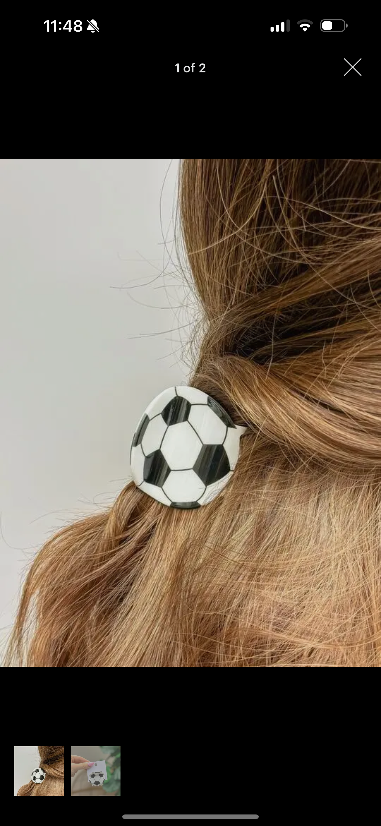Sports Claw Clip- Soccer