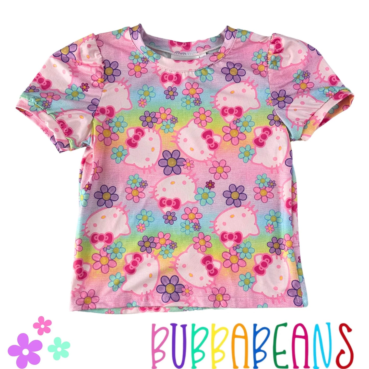 Hello Pretty Puff Sleeve Tee by Bubbabeans