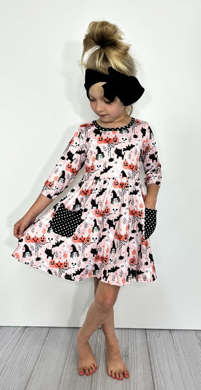 Bats & Cats Dress by Clover Cottage