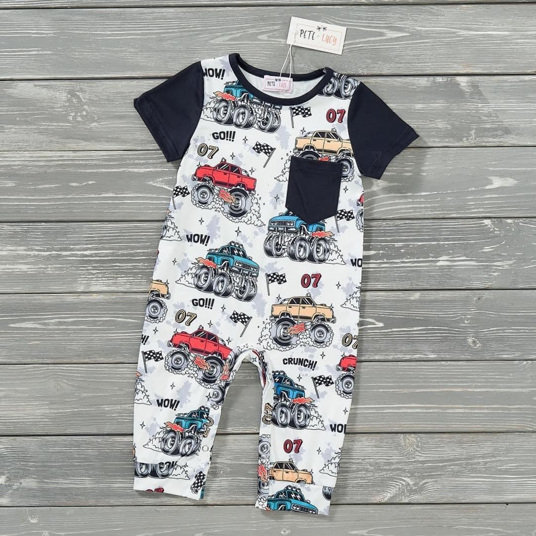 Pre-Order Mud Mayhem Infant Romper by Pete + Lucy