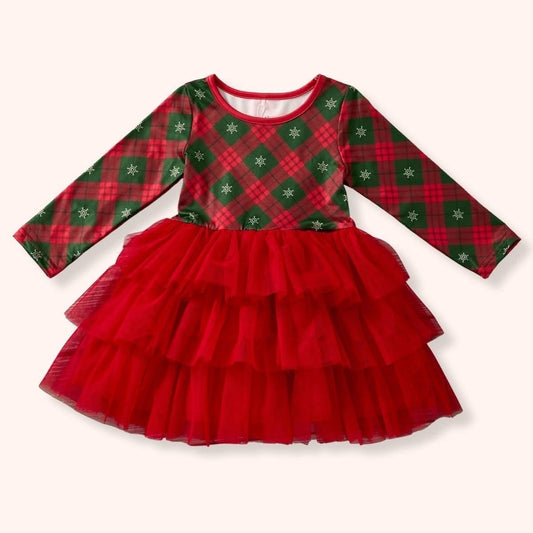 Christmas Plaid Tulle Dress By Pete + Lucy