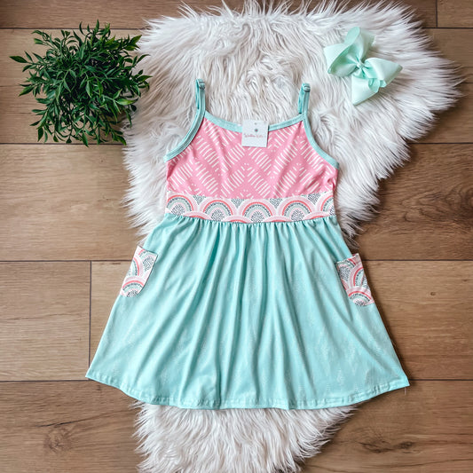Pre-Order Pink Boho Tank Dress by Wellie & Kate