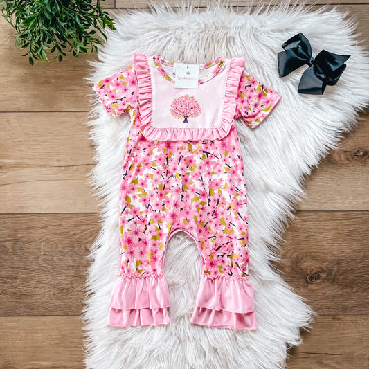 Cherry Blossom Infant Romper by Wellie Kate