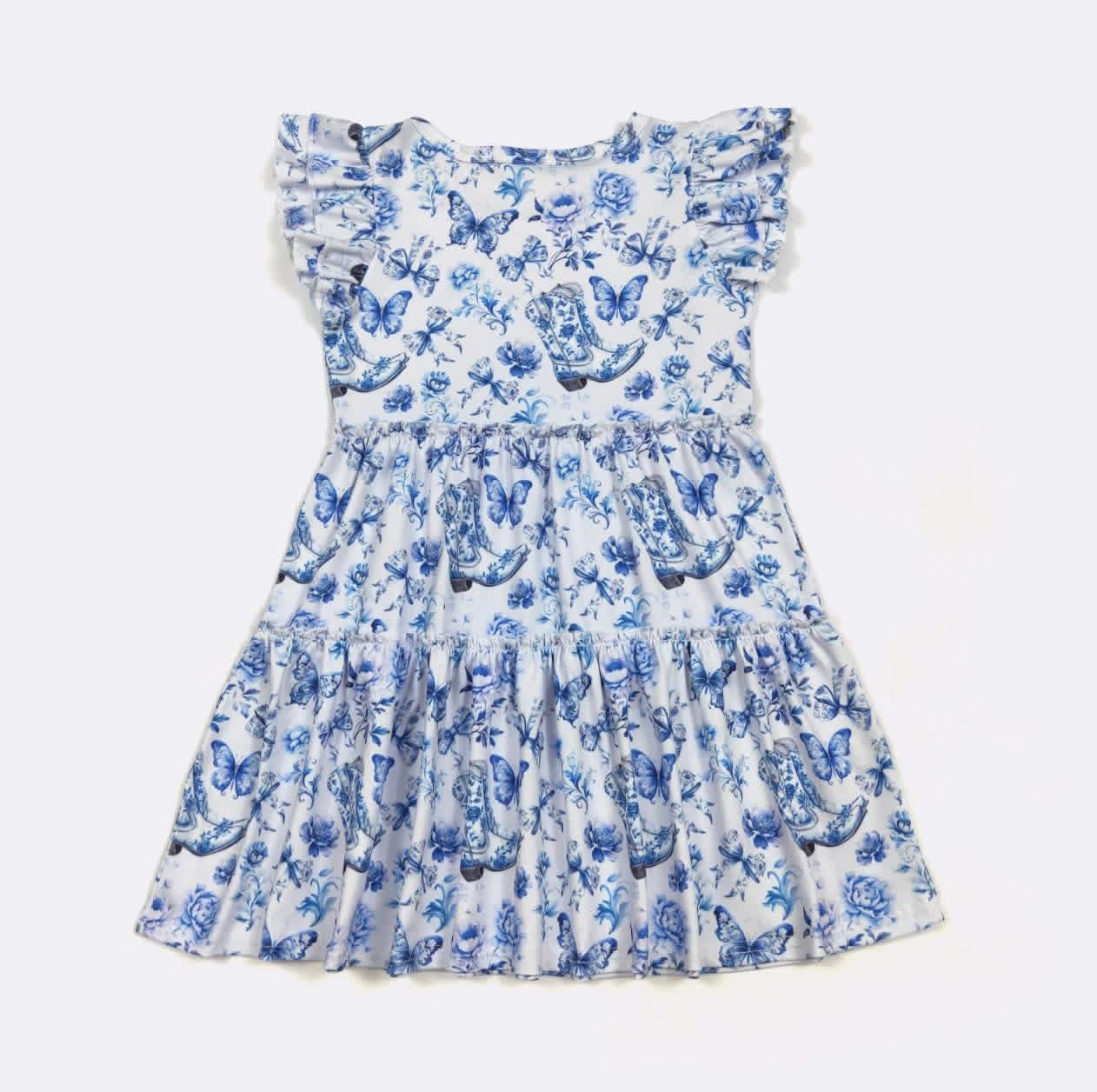 Boots & Butterflies Dress By Clover Cottage