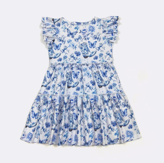 Boots & Butterflies Dress By Clover Cottage