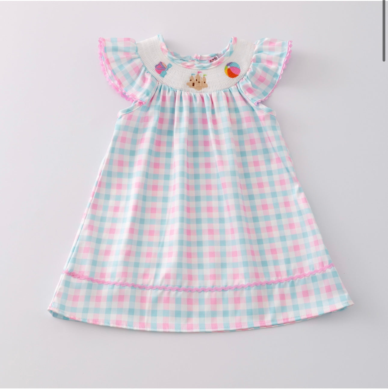 Beach Smocked Girls Dress By Clover Cottage