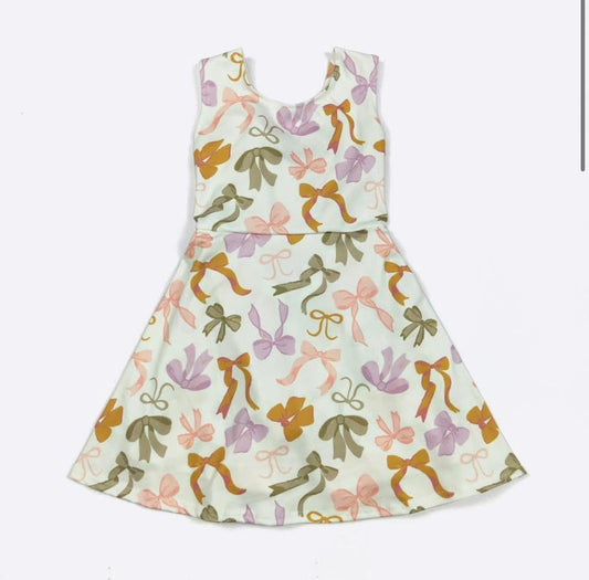 Sage Coquette Athletic Girls Dress by Clover Cottage