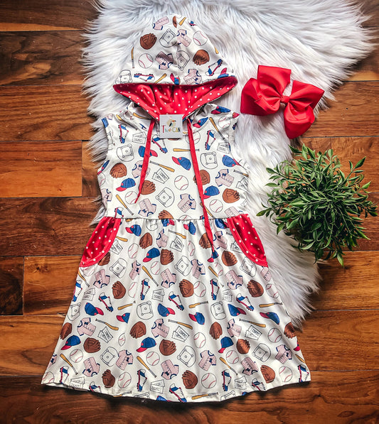 Doodle Dugout Hooded Dress by TwoCan