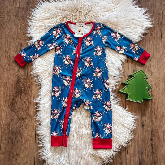 Pre-Order Cowboy Santa Infant Romper By TwoCan