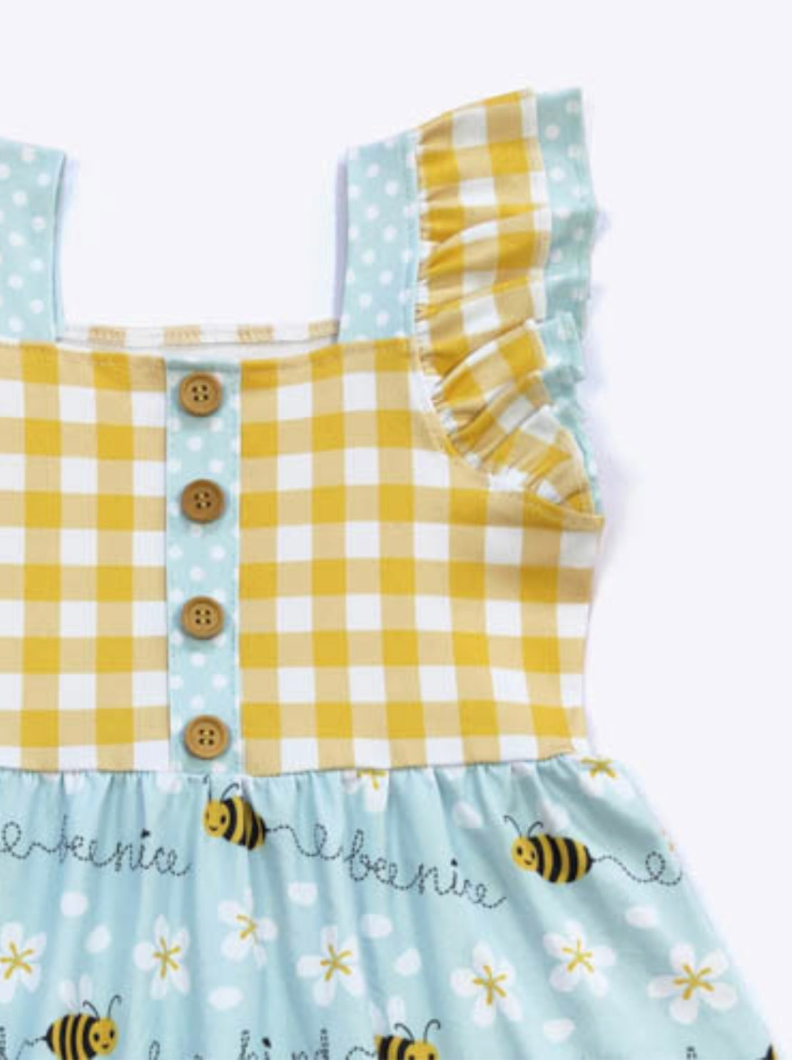 Bee Nice Girls Dress by Clover Cottage