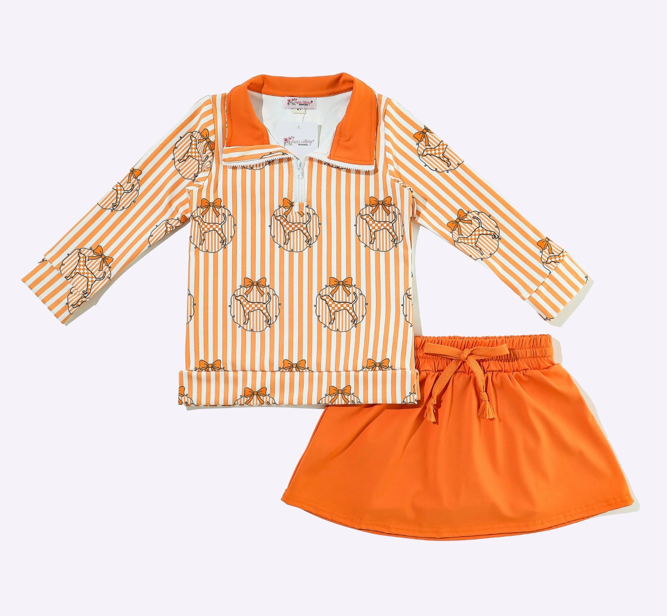 Preppy TN Stripe Girls Skort Set