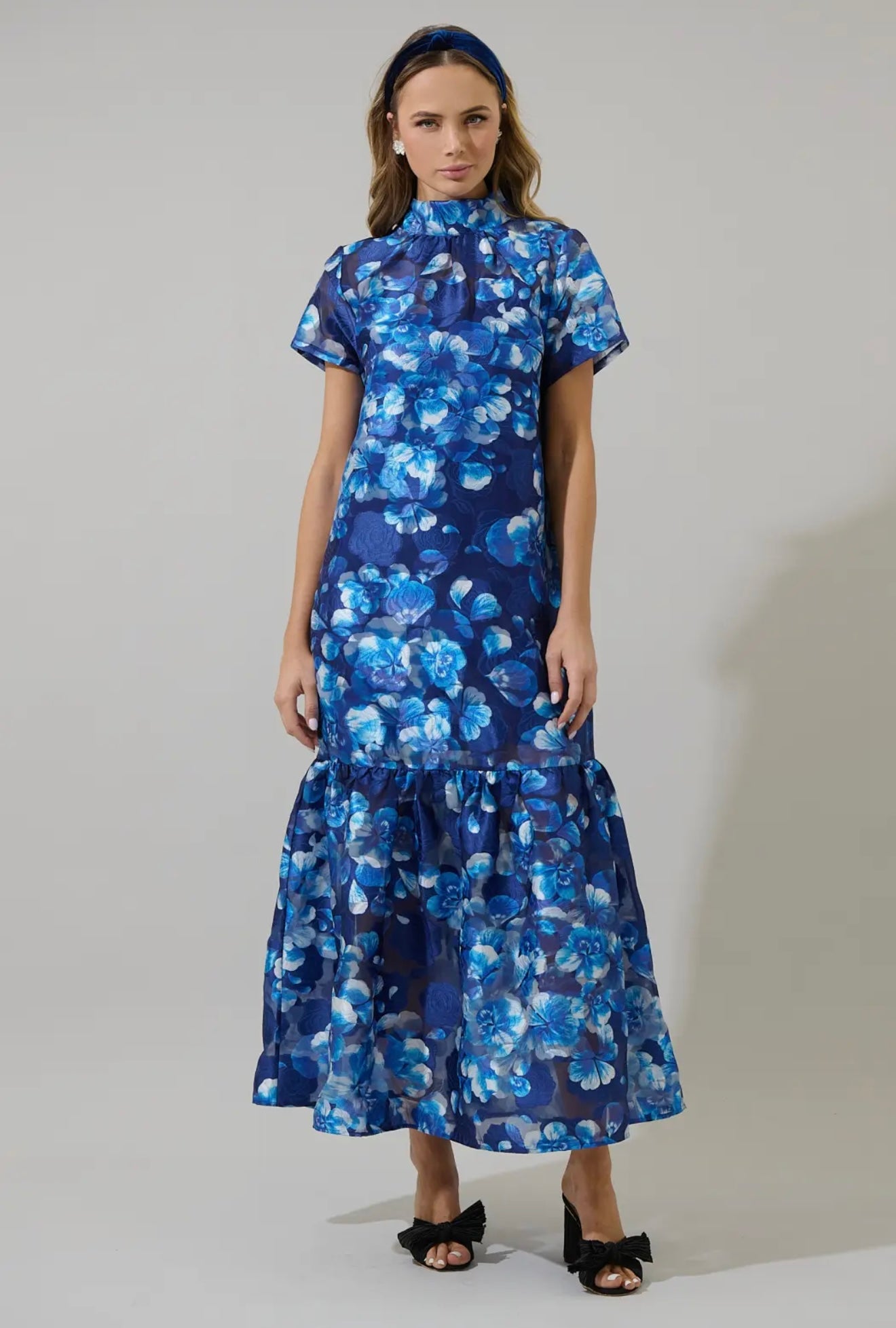 Pre-Order Abay Floral Organza Maxi Dress