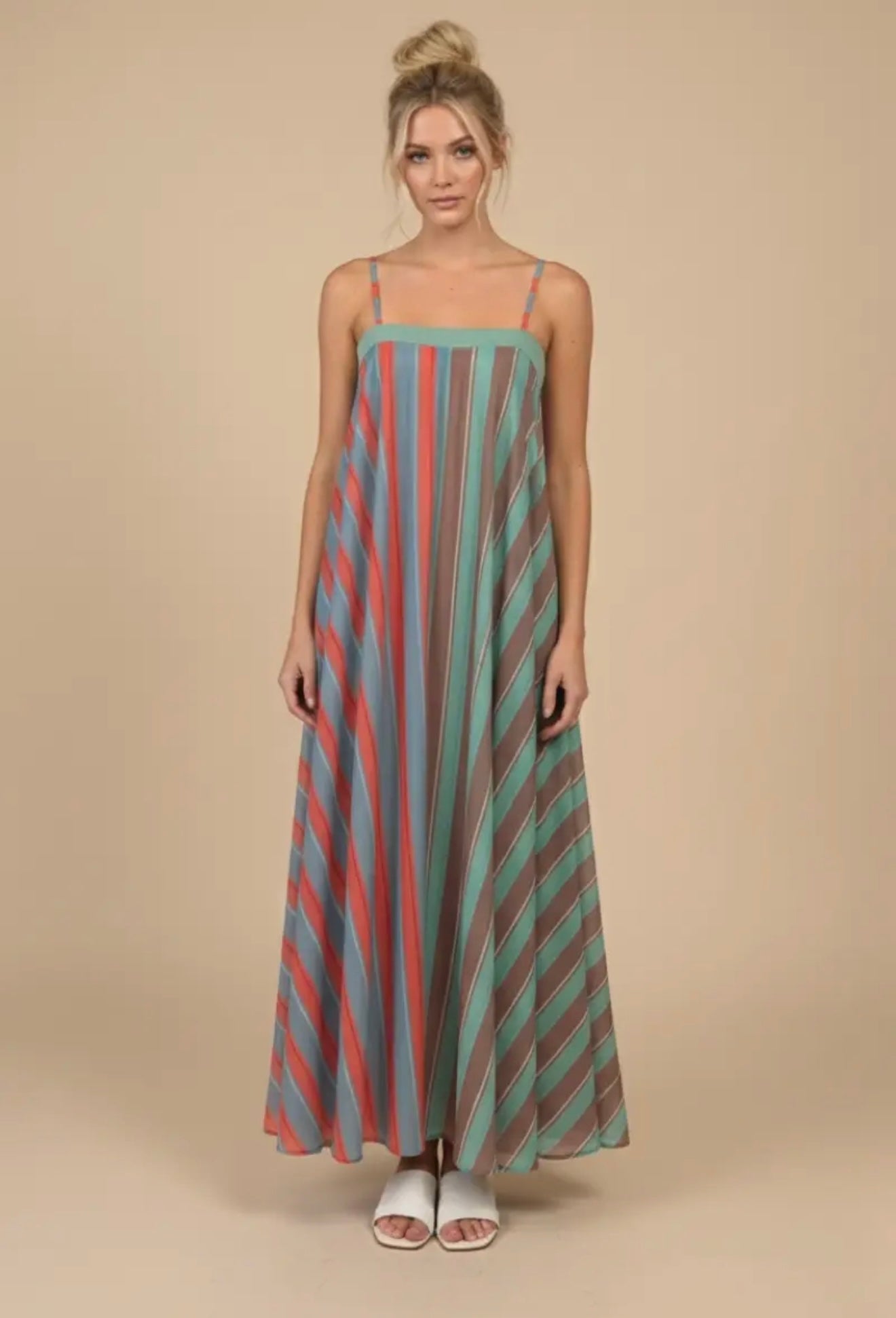 Serafina Striped Maxi Dress
