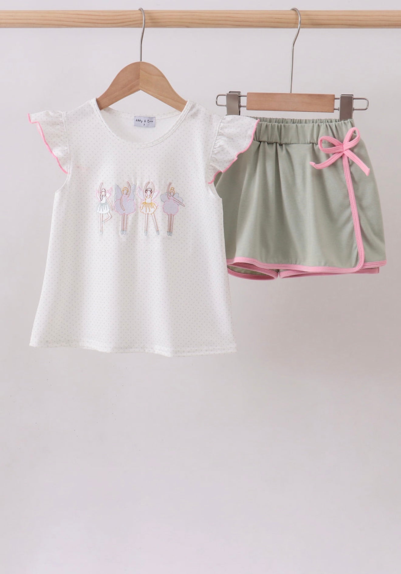 Dance Angel Ruffle Skort Set