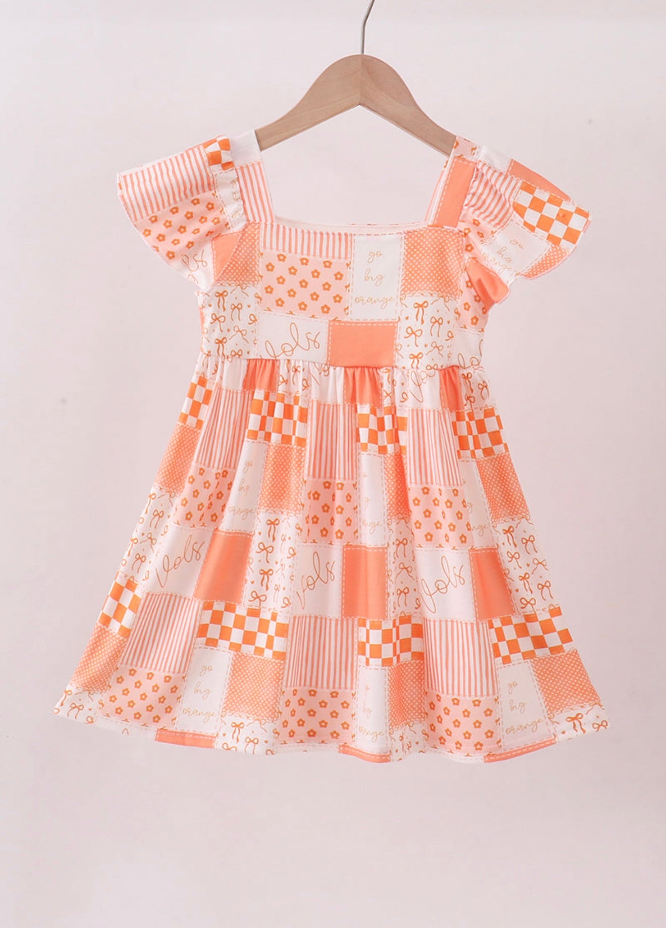 Orange Tennessee Patchwork Dress