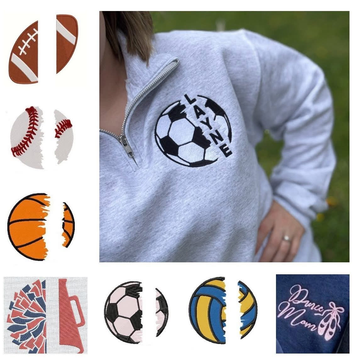 Sports Embroidered Quarter Zip