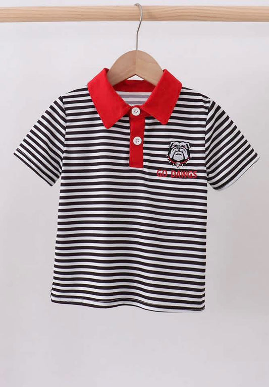 Georgia Go Dawgs Stripe Top
