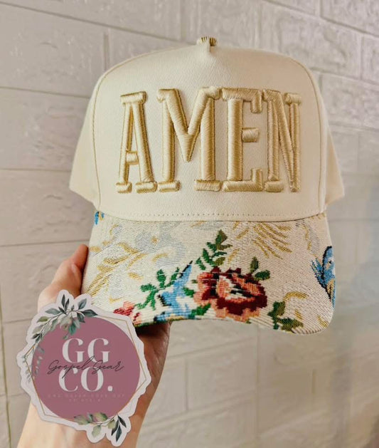 Amen Puff Embroidered Hat